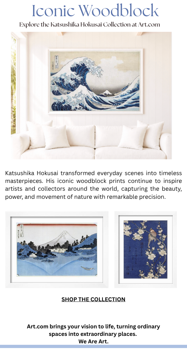 Iconic Woodblock - Explore the Katsushika Hokusai Collection at Art.com. Katsushika Hokusai transformed everyday scenes into timeless masterpiece. His iconic woodblock prints continue to inspire artists and collectors around the world, capturing beauty, power, and movement of nature with remarkable precision.