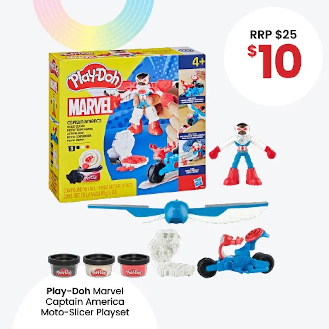 Play-Doh Marvel Captain America Moto-Slicer Playset