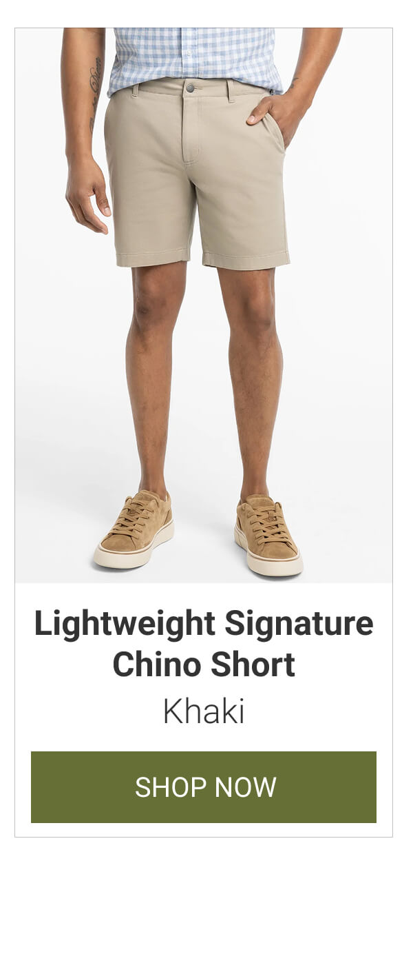 Khaki Lightweight Signature Chino Short