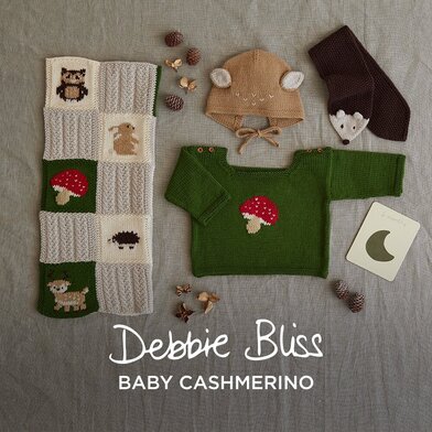 Forest Folk Layette Set in Debbie Bliss Baby Cashmerino