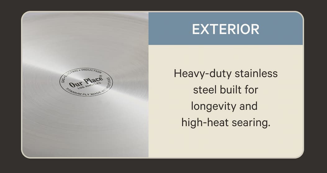 Exterior | Heavy-duty stainless steel built for longevity and  high-heat searing.