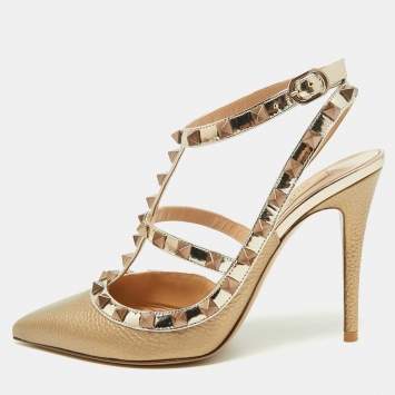 Rockstud Size 37.5 Metallic Le