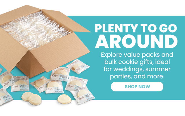 Plenty to Go Around - Explore value packs and bulk cookie gifts, ideal for weddings, summer parties, and more.
