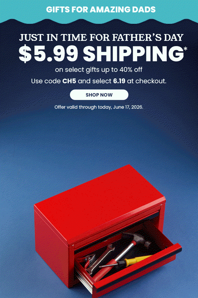 Gifts for Amazing Dads - Just in Time for Father’s Day - $5.99 shipping on select gifts up to 40% off  