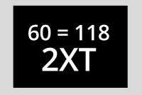 60 = 118 2XT