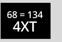68 = 134 4XT