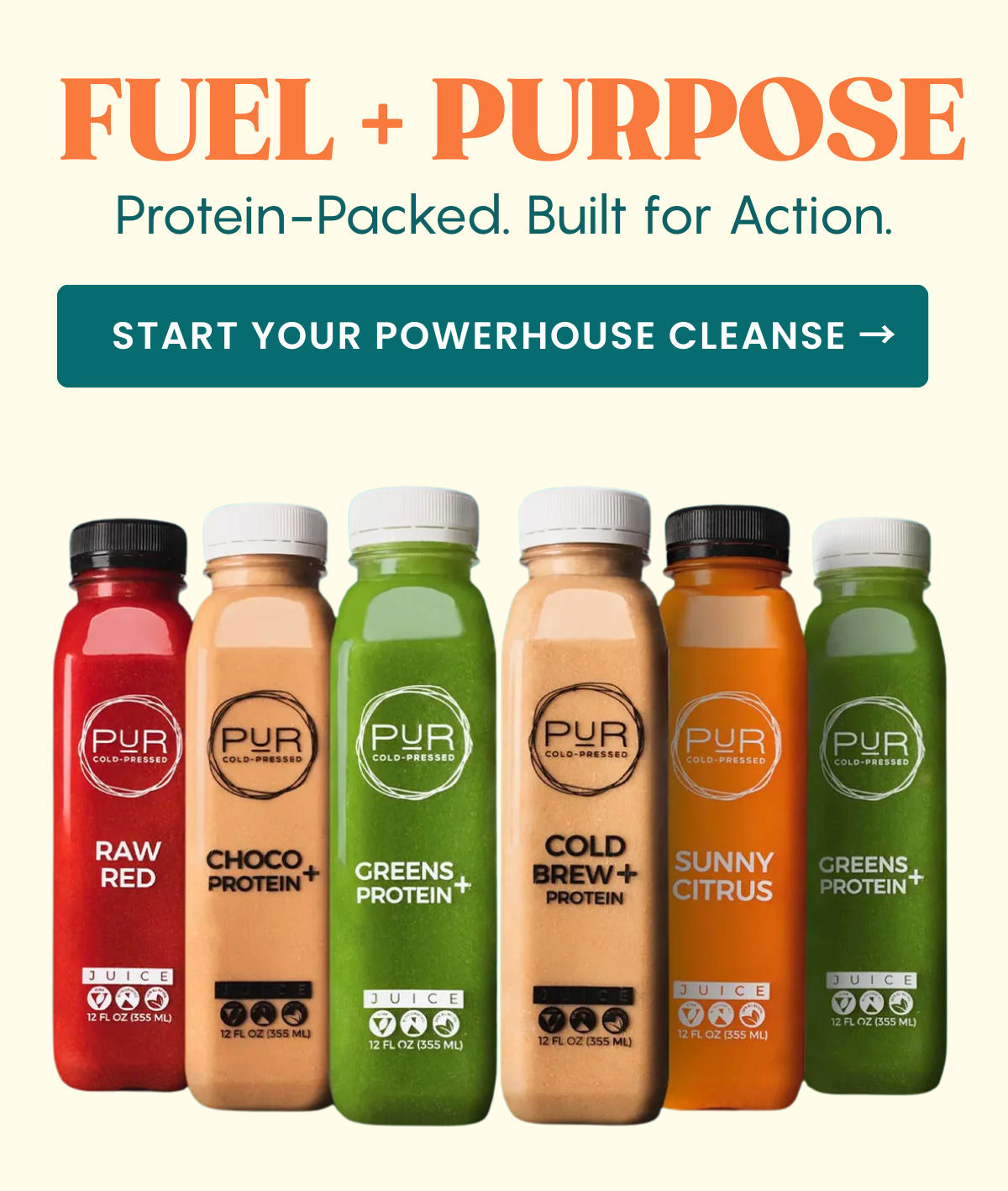 Fuel + Purpose. Protein-Packed. Built for Action