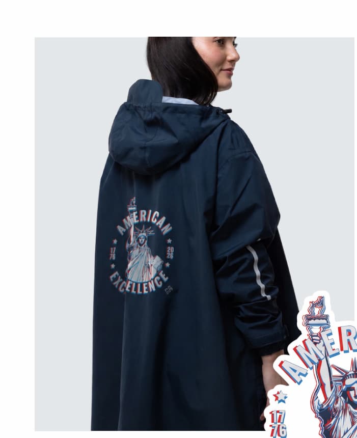 America250 x Folds of Honor Women’s Stride Pullover Poncho