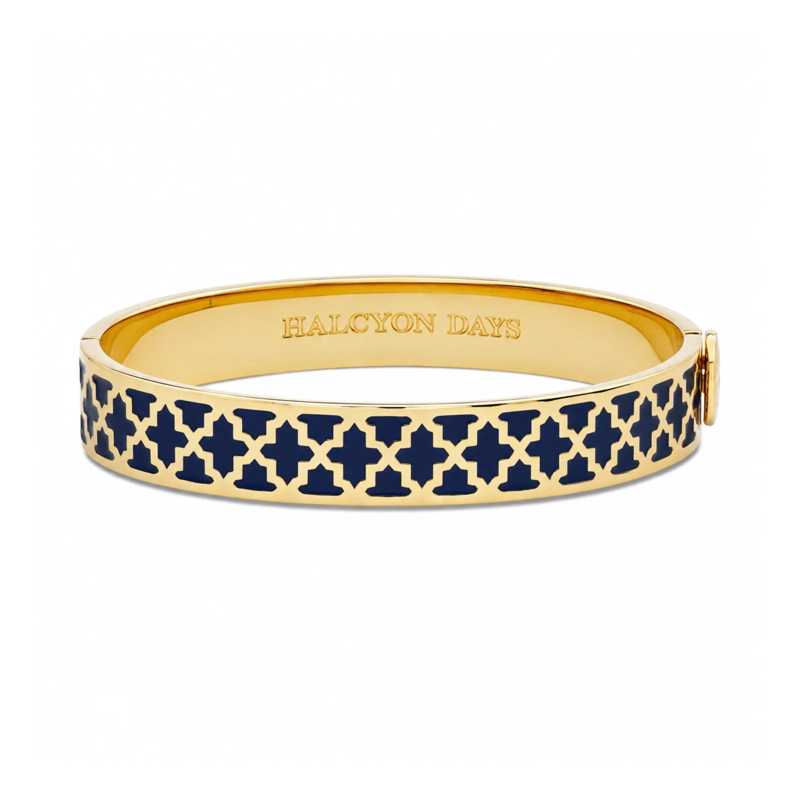 Image of Agama Hinged Bangle in Estate Blue & Gold