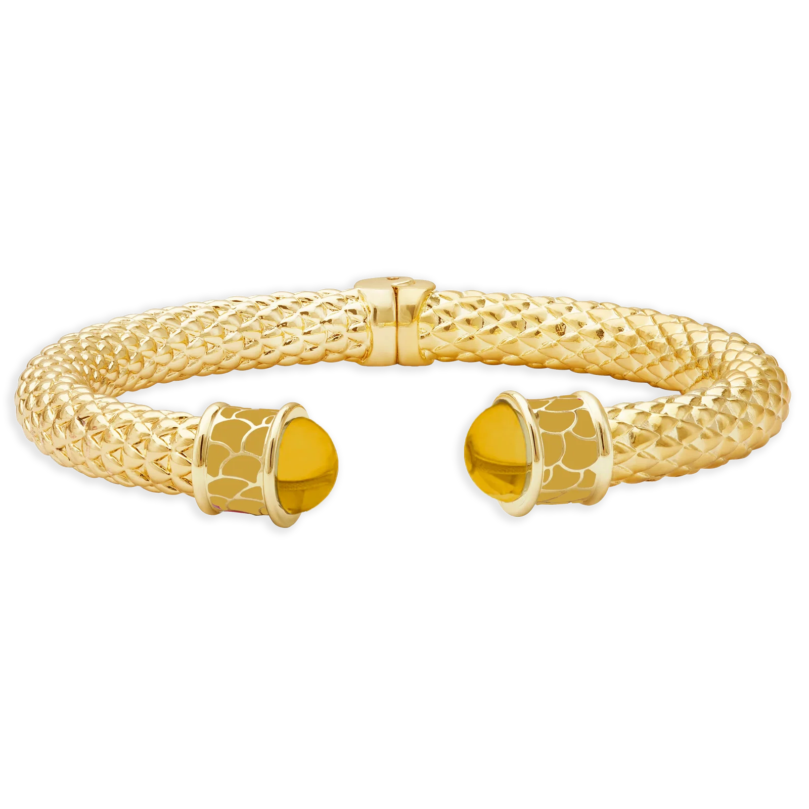 Image of Minoan Hinged Bangle in Citrine & Gold