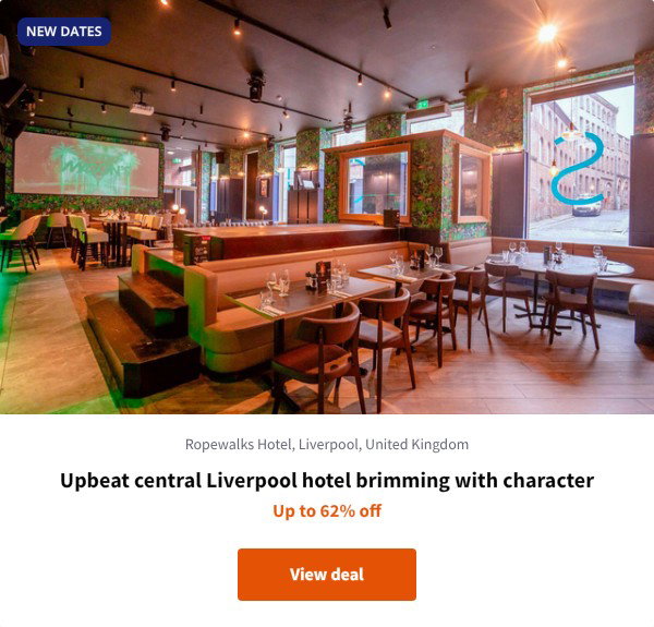 Upbeat central Liverpool hotel brimming with character