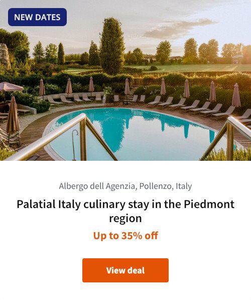 Palatial Italy culinary stay in the Piedmont region