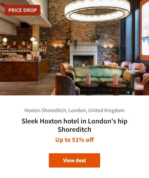 Sleek Hoxton hotel in London's hip Shoreditch