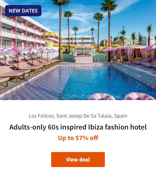Adults-only 60s inspired Ibiza fashion hotel