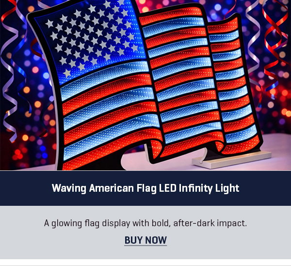 Waving American Flag LED Infinity Light
