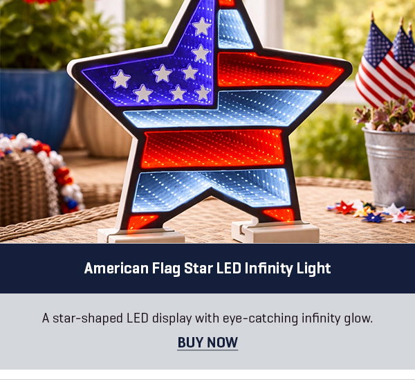 American Flag Star LED Infinity Light