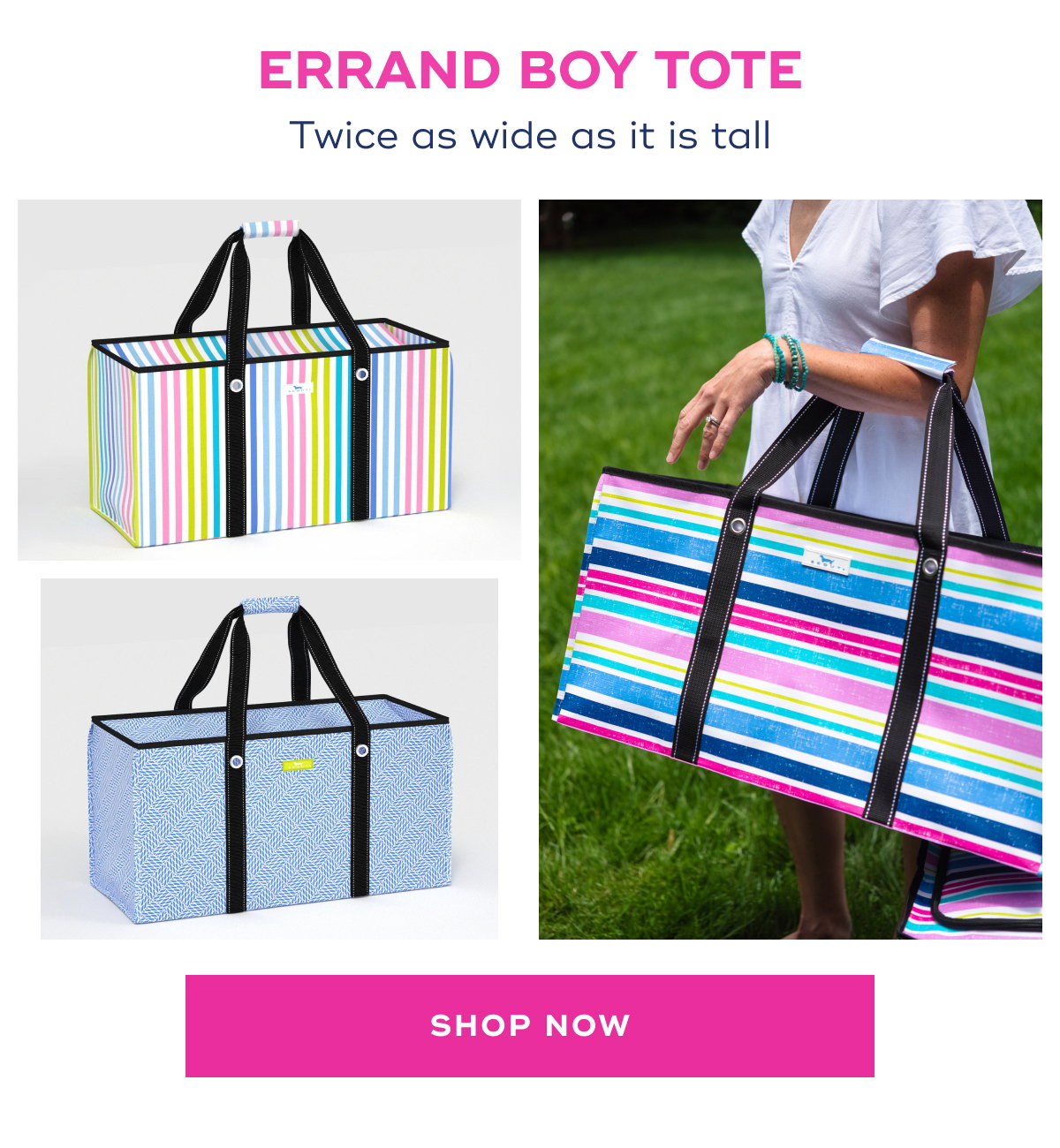 Errand Boy TOTE Twice as wide as it is tall SHOP NOW