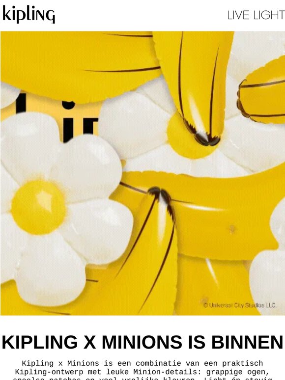 De Kipling x Minions-collectie is binnen