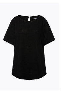 Draped Linen Blend Short Sleeve Blouse