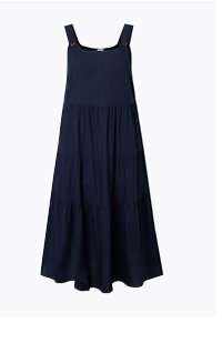 Linen Blend Pinafore Dress