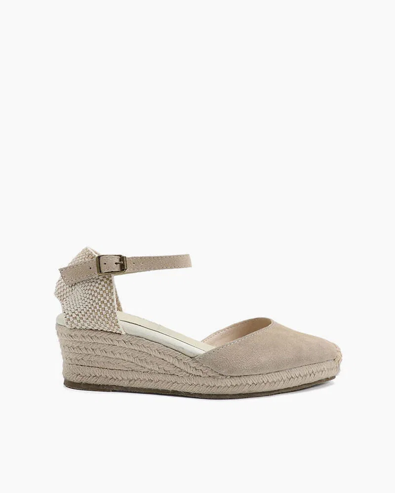 Summer Commute Suede Espadrille Wedge Sandal