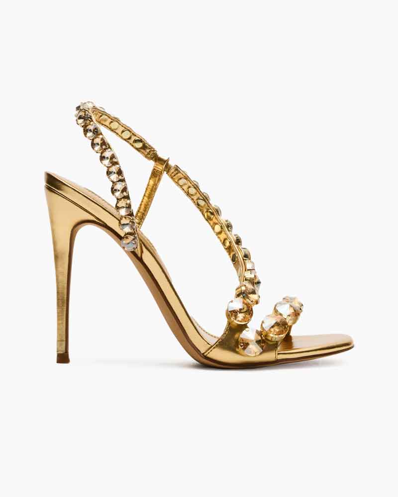 Glamorous Party Crystal Strap High Heel Sandals