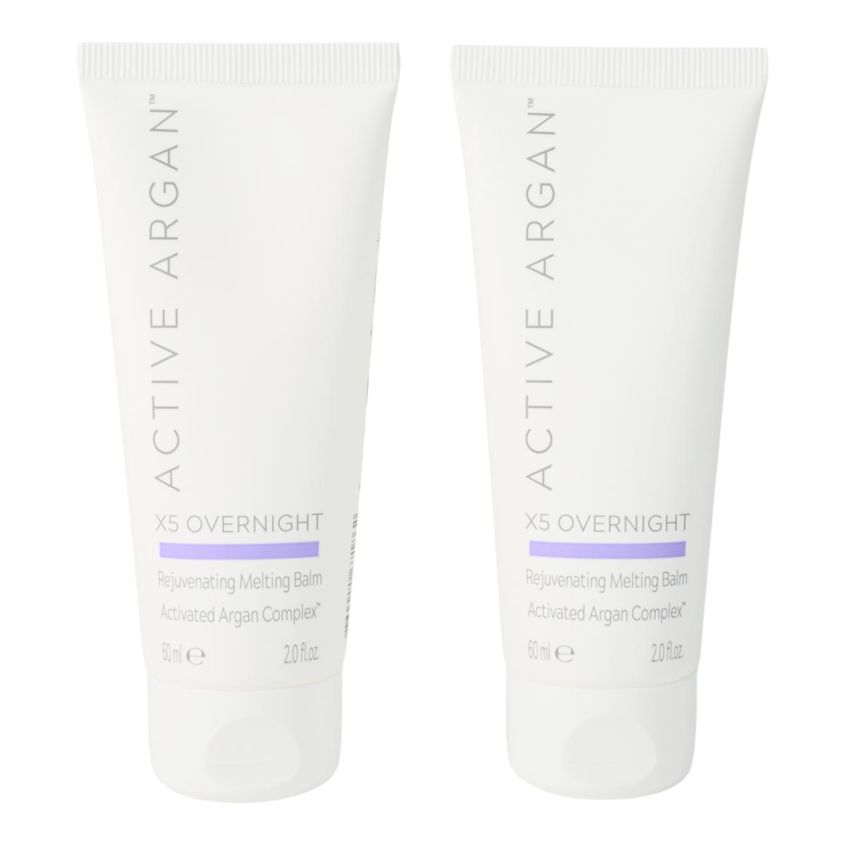 Active Argan 2 oz X5 Exfoliate & Hydrate Sleep Balm Duo