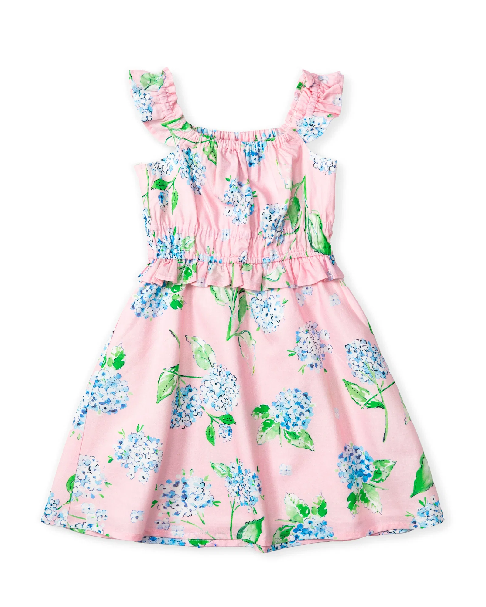 Image of Hydrangea Garden Ruffle Kids Dress