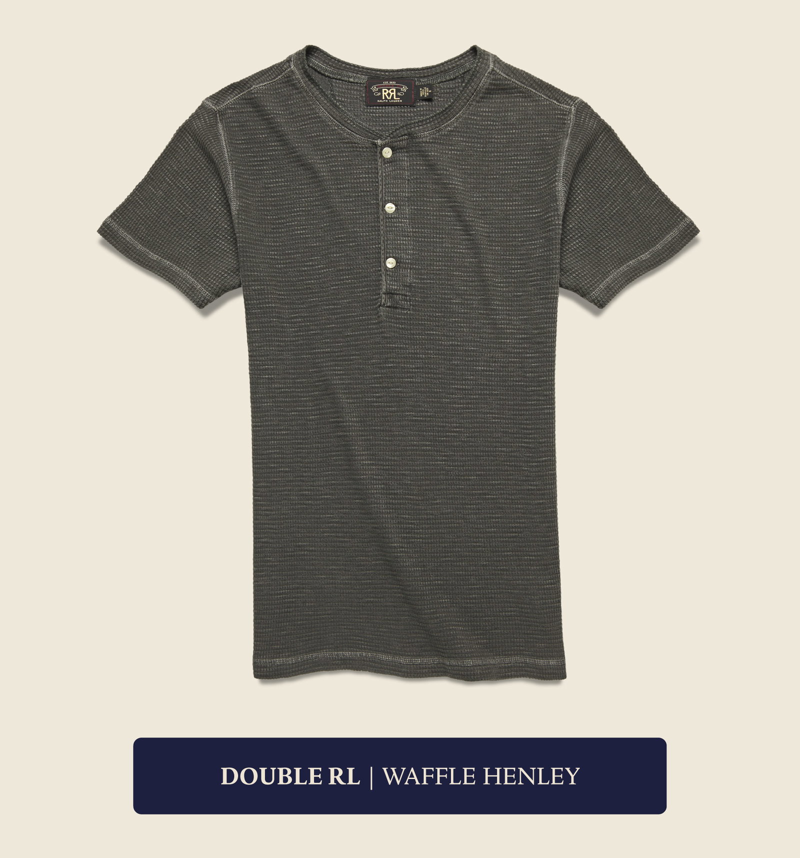 Double RL Waffle Henley 