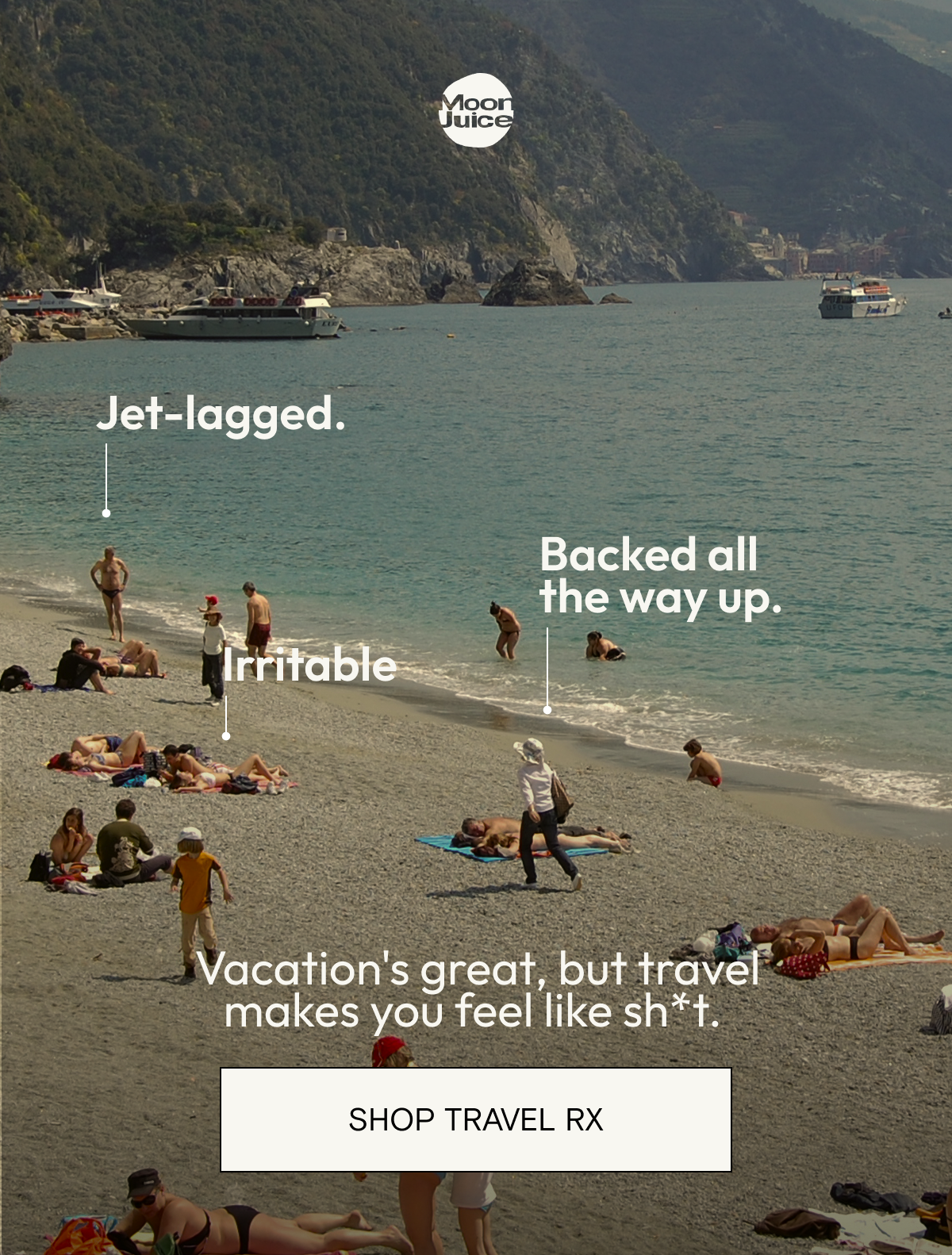 Vacation's great, but travel makes you feel bad. Shop the Travel RX