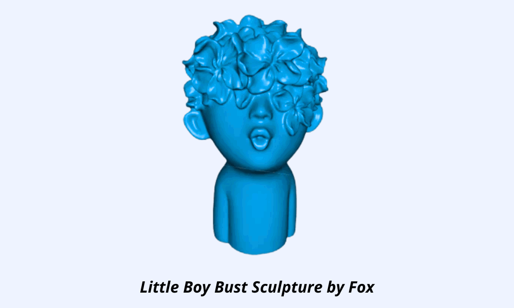 Little Boy Bust Sculpture by Fox