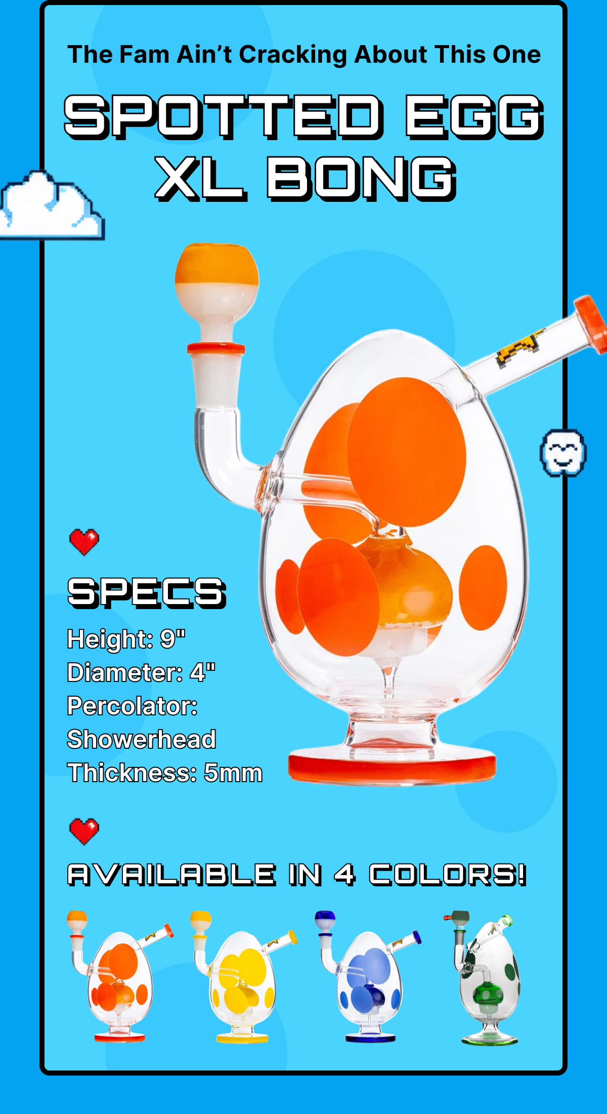 Spotted Egg XL Bong