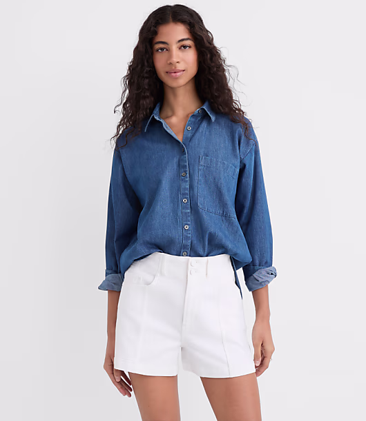 Chambray Everyday Oversized Pocket Shirt