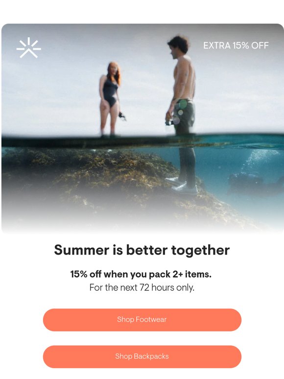 15% OFF when you pack 2+ items