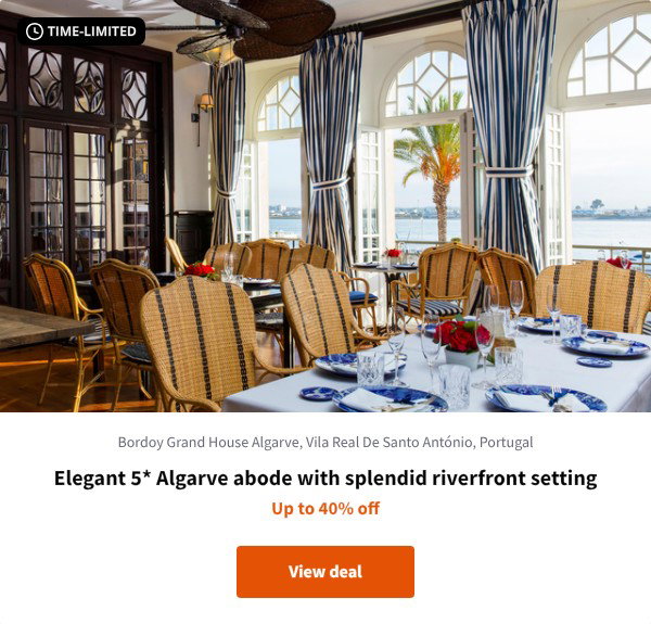Elegant 5* Algarve abode with splendid riverfront setting
