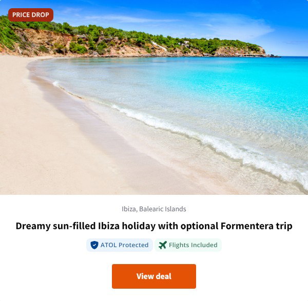 Dreamy sun-filled Ibiza holiday with optional Formentera trip