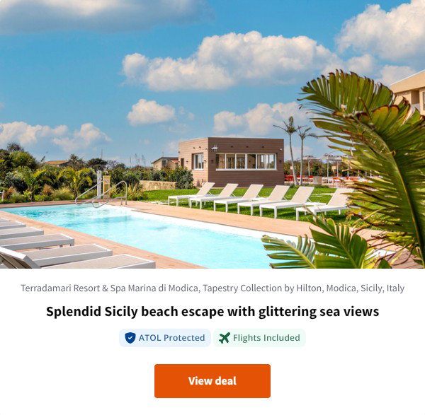 Splendid Sicily beach escape with glittering sea views