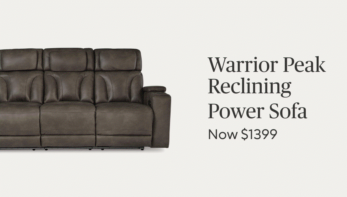 Warrior Peak Dual Power Reclining Sofa