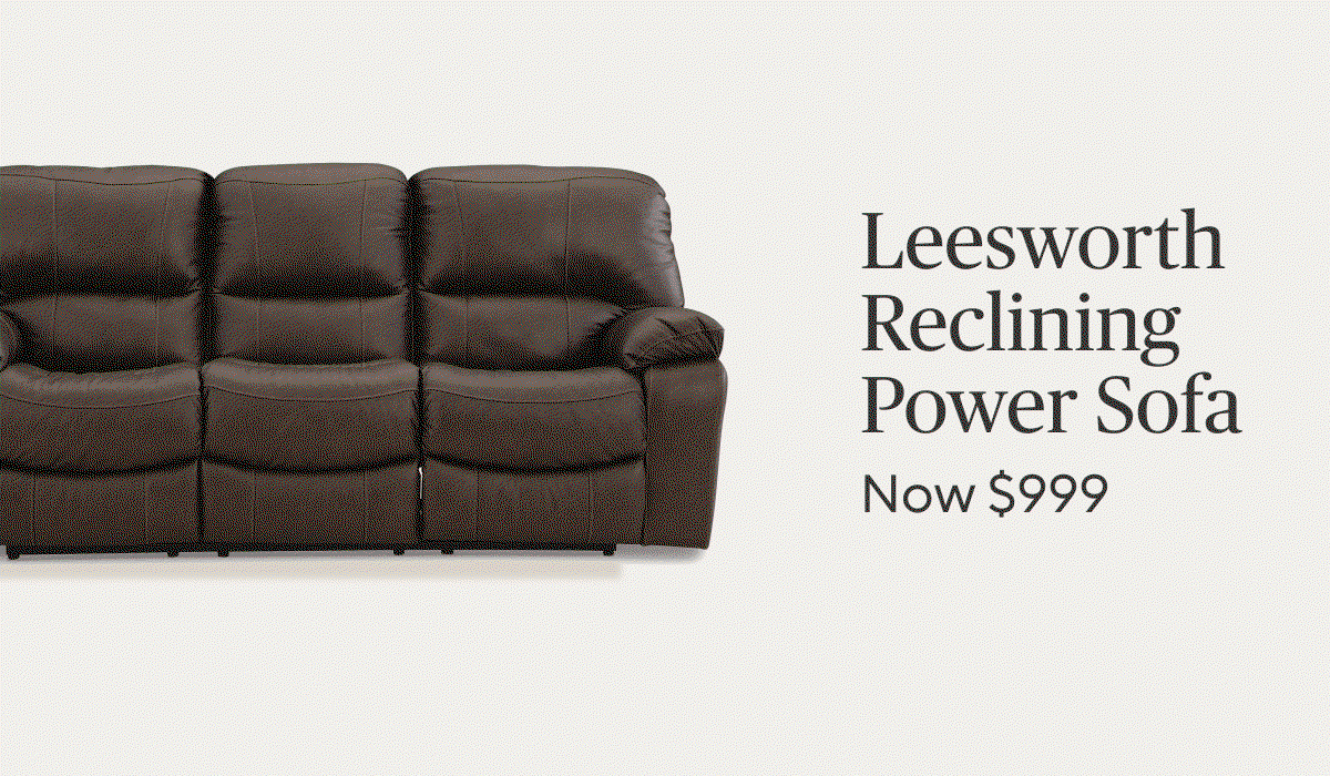 Leesworth Power Reclining Leather Sofa