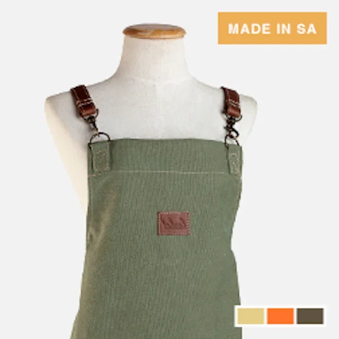 Luuks Irene Cotton Canvas & Leather Apron