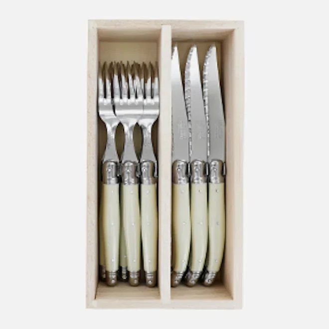 Laguiole by Andre Verdier Steak Knife & Fork Set, 12-Piece