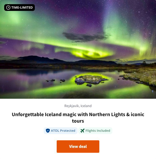 Unforgettable Iceland magic with Northern Lights & iconic tours