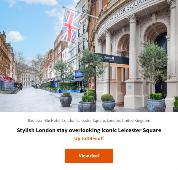 Stylish London stay overlooking iconic Leicester Square