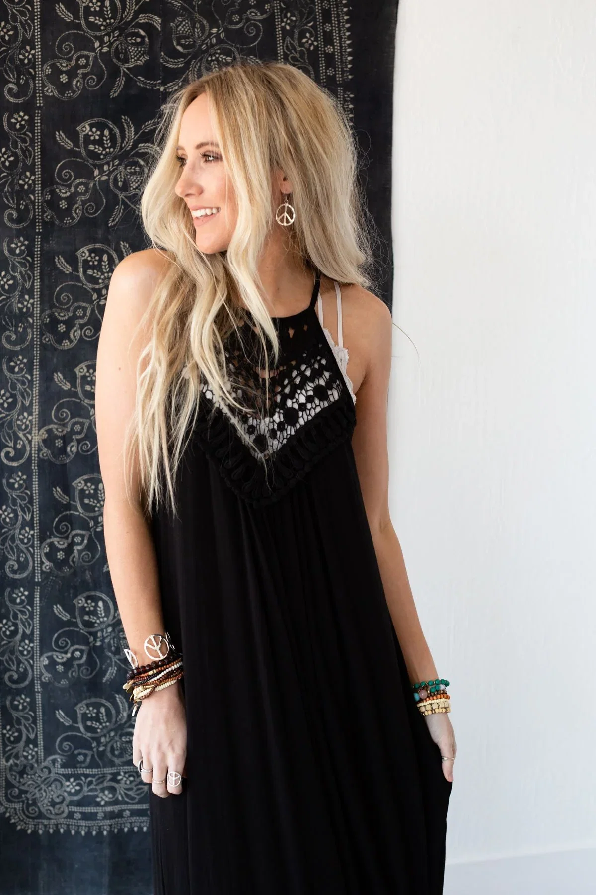 Image of Cecily High Neck Maxi Dress - Black