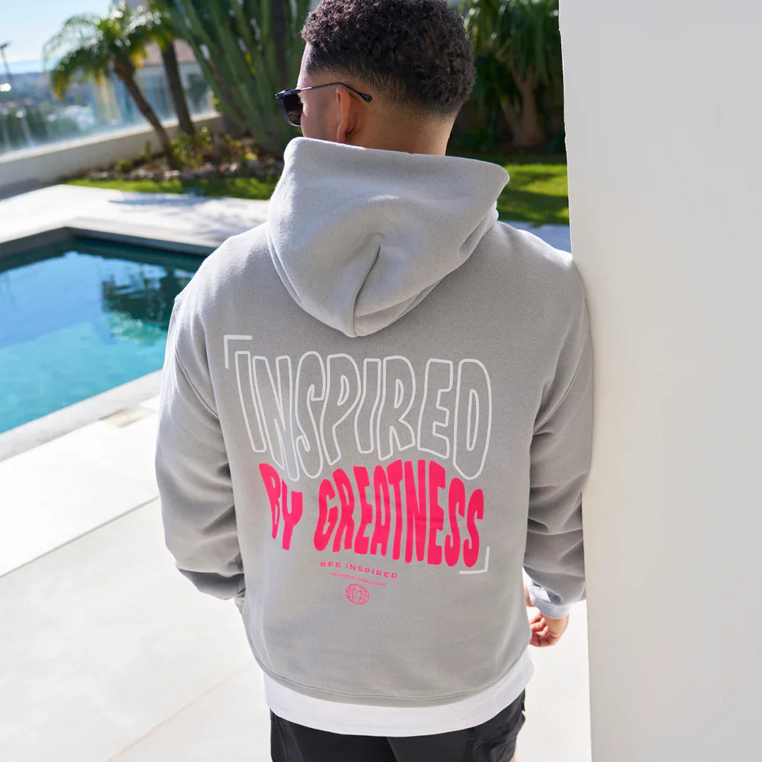 Image of Aguirre Hoodie - Grey/Pink