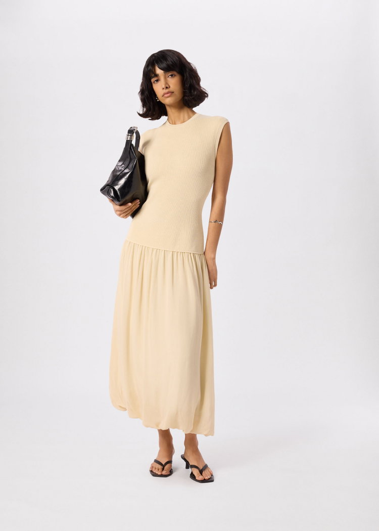 Butter Knitted 2in1 Bubble Hem Dress