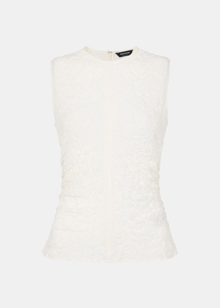 Ivory Cotton Textured Tank