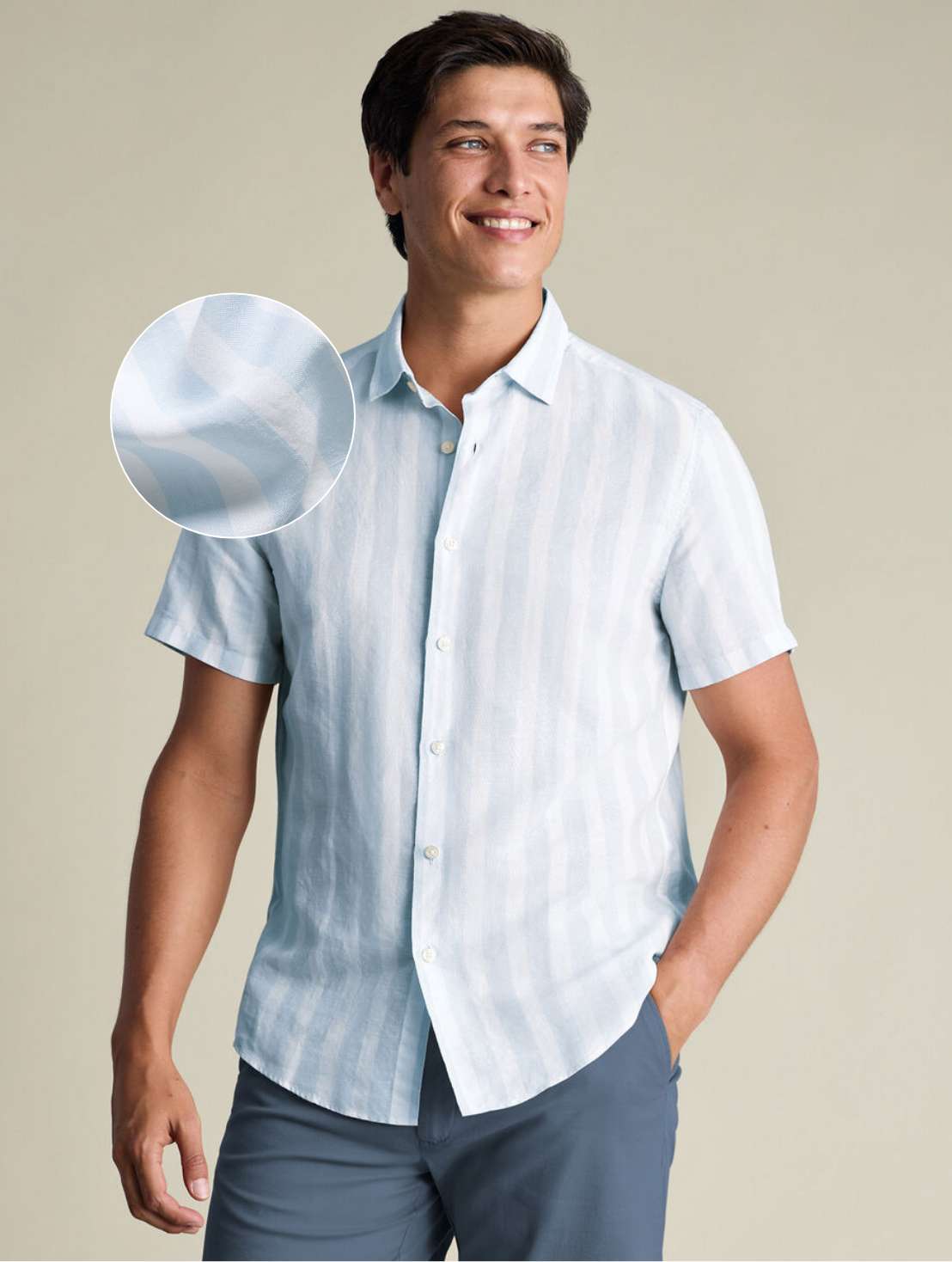 Short Sleeve Cotton Linen Shirt