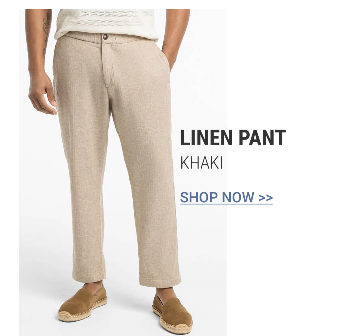 Khaki Linen Pant
