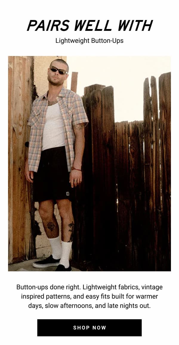 SHOP LIGHTWEIGHT BUTTON-UPS